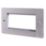 LAP  4-Module Modular Faceplate Brushed Stainless Steel