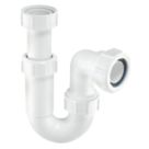 McAlpine Adjustable Inlet Tubular P Trap White 40mm