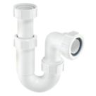 McAlpine Adjustable Inlet Tubular P Trap White 40mm