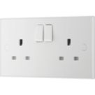 British General 900 Series 13A 2-Gang DP Switched Plug Socket White