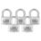 Burg-Wachter  Keyed Alike    Padlocks Aluminium 60mm 5 Pack