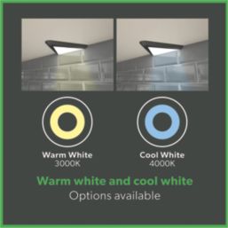 4lite Hampton Triangular LED Black Warm White Under Cabinet Lights Without Bezel 11W 200lm 3 Pack