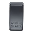 Knightsbridge 'WARMING DRAWER' Switch Cover Matt Black