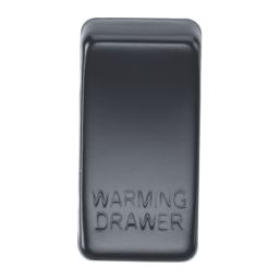 Knightsbridge 'WARMING DRAWER' Switch Cover Matt Black