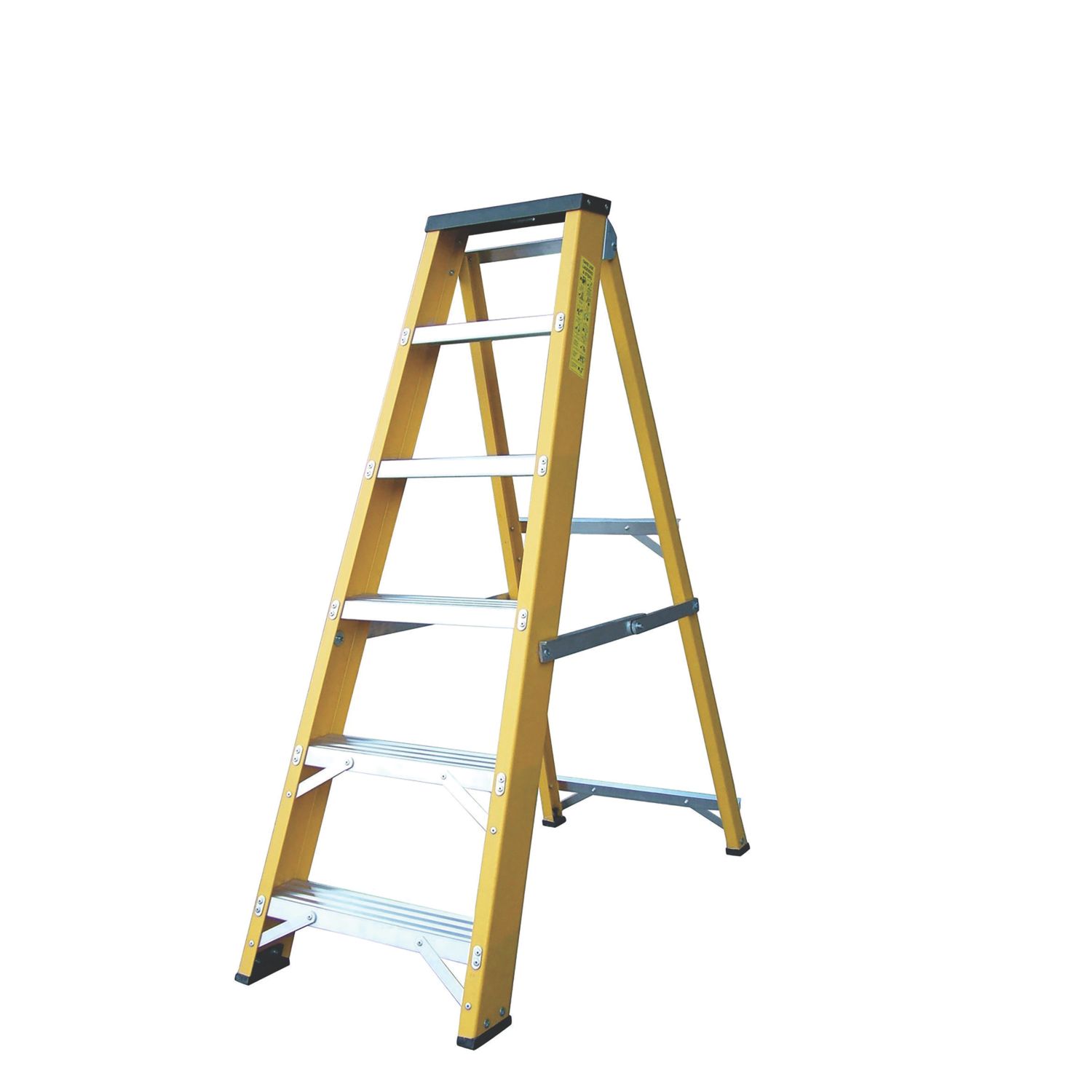 Lyte Fibreglass 1.21m 6 Step Swingback A Frame Step Ladder (465FH)