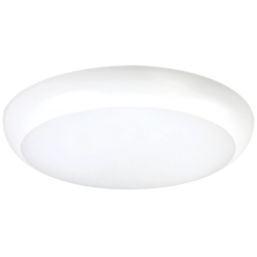Luceco Sierra Indoor & Outdoor Non-Maintained Emergency Round LED Bulkhead With Microwave Sensor White 24W 2000lm