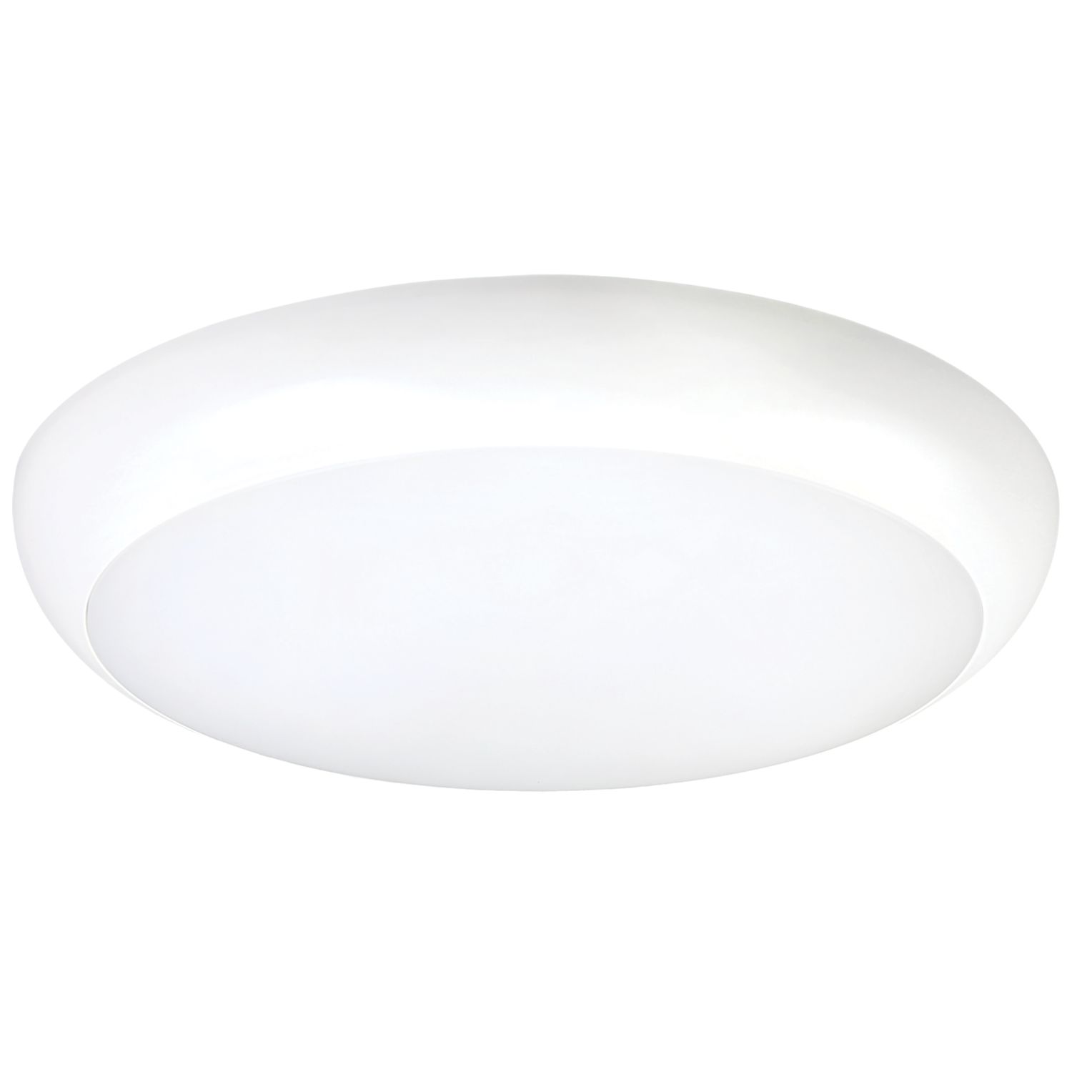 Luceco Sierra Indoor & Outdoor Non-Maintained Emergency Round LED Bulkhead With Microwave Sensor White 24W 2000lm (465HH)