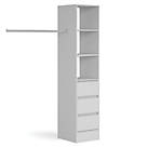 Spacepro  Interior Storage Tower Unit with Drawers Dove Grey 450mm x 2100mm