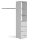 Spacepro  Interior Storage Tower Unit with Drawers Dove Grey 450mm x 2100mm