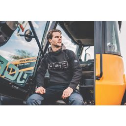 JCB Horton Hoodie Black / Grey Large 42-44" Chest