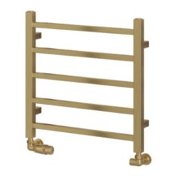 Reina 500mm x 500mm 491BTU Brass Flat Designer Towel Radiator