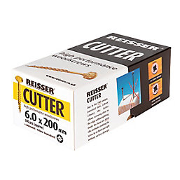 Reisser Cutter PZ Countersunk  High Performance Woodscrews 6mm x 200mm 100 Pack
