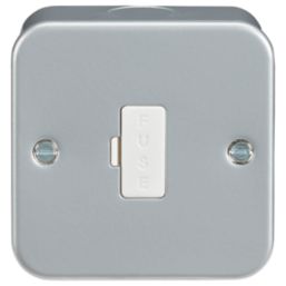 Knightsbridge  13A Unswitched Metal Clad Fused Spur   with White Inserts