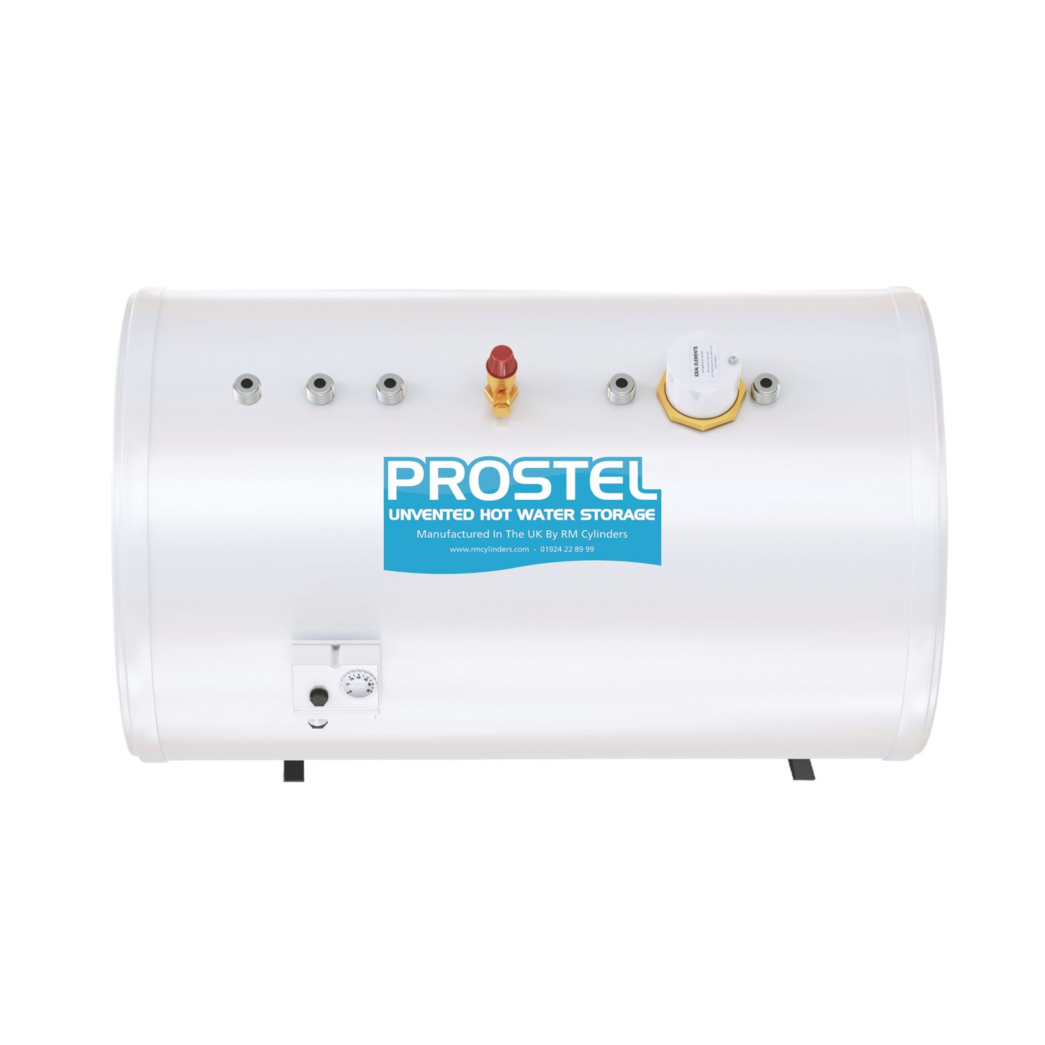 RM Cylinders Prostel Indirect Horizontal Unvented Hot Water Cylinder 210Ltr (4669F)