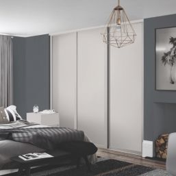 Spacepro Shaker 3-Door Sliding Wardrobe Door Kit Cashmere Frame Cashmere Panel 2592mm x 2260mm