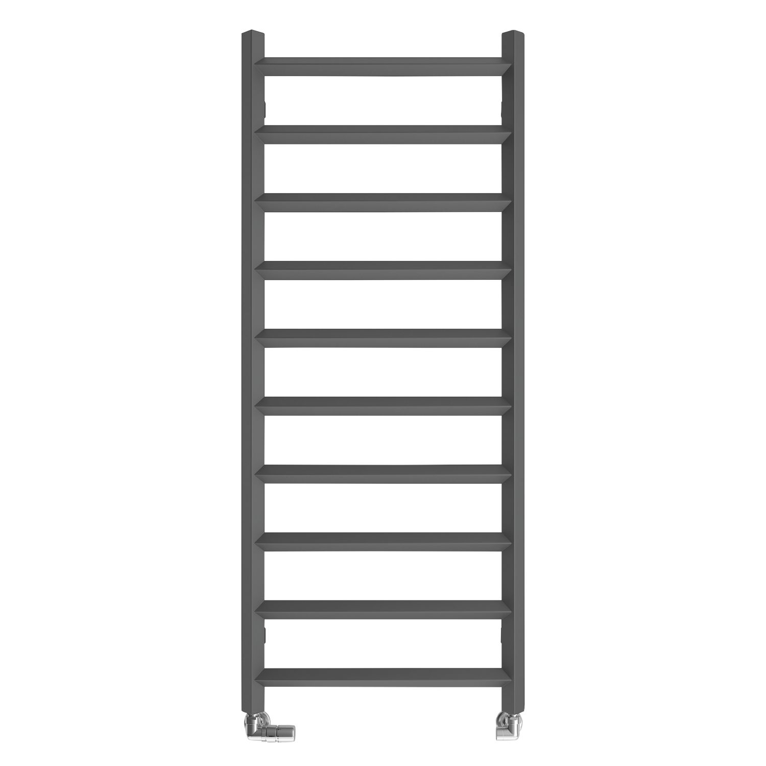 Terma 1200mm x 500mm 1365BTU Dark Grey Flat Designer Towel Radiator (466HR)