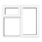 Crystal  Right-Hand & Top Opening Clear Double-Glazed Casement White uPVC Window 905mm x 965mm