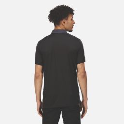 Regatta Contrast Coolweave Polo Shirt Black/Seal Grey Medium 42.5" Chest
