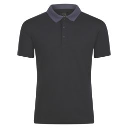 Regatta Contrast Coolweave Polo Shirt Black/Seal Grey Medium 42.5" Chest
