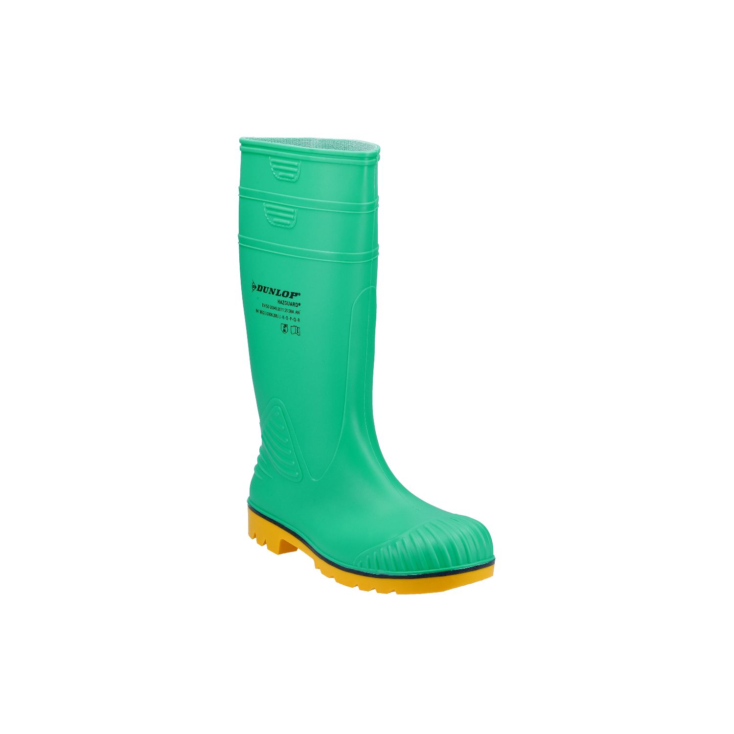 Dunlop Acifort HazGuard Size 10 Green Steel Toe Cap Safety Wellies (466JX)