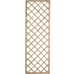 Forest Hidcote Softwood Rectangular Garden Trellis 2' x 6' 4 Pack