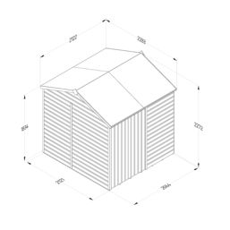 Forest Beckwood 7' x 7' (Nominal) Apex Shiplap Timber Shed