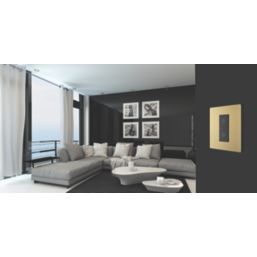 British General Evolve 1-Gang 2-Way LED Single Secondary Trailing Edge Touch Dimmer Switch  Satin Brass with Black Inserts