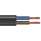 Time 2192Y Black 2-Core 0.5mm² Flexible Cable 25m Coil