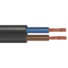 Time 2192Y Black 2-Core 0.5mm² Flexible Cable 25m Coil