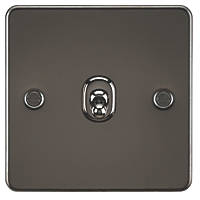 Knightsbridge FP12TOGGM 10AX 1-Gang Intermediate Switch Gunmetal with Colour-Matched Inserts