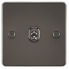 Knightsbridge  10AX 1-Gang Intermediate Switch Gunmetal with Colour-Matched Inserts
