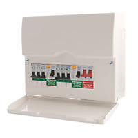 British General Fortress 12-Module 6-Way Populated  Dual RCD Consumer Unit