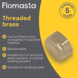 Flomasta BSP Blank Nut 1/4" x