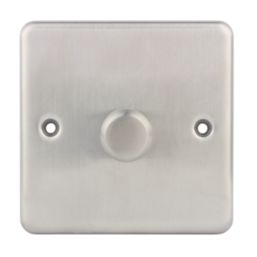 Hager WRDRP1BSKIT 1-Gang Modular Dimmer Switch Brushed Steel
