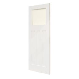Edwardian 1-Clear Light Primed White Wooden 3-Panel Internal Door 1981mm x 838mm