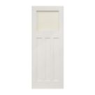 Edwardian 1-Clear Light Primed White Wooden 3-Panel Internal Door 1981mm x 838mm