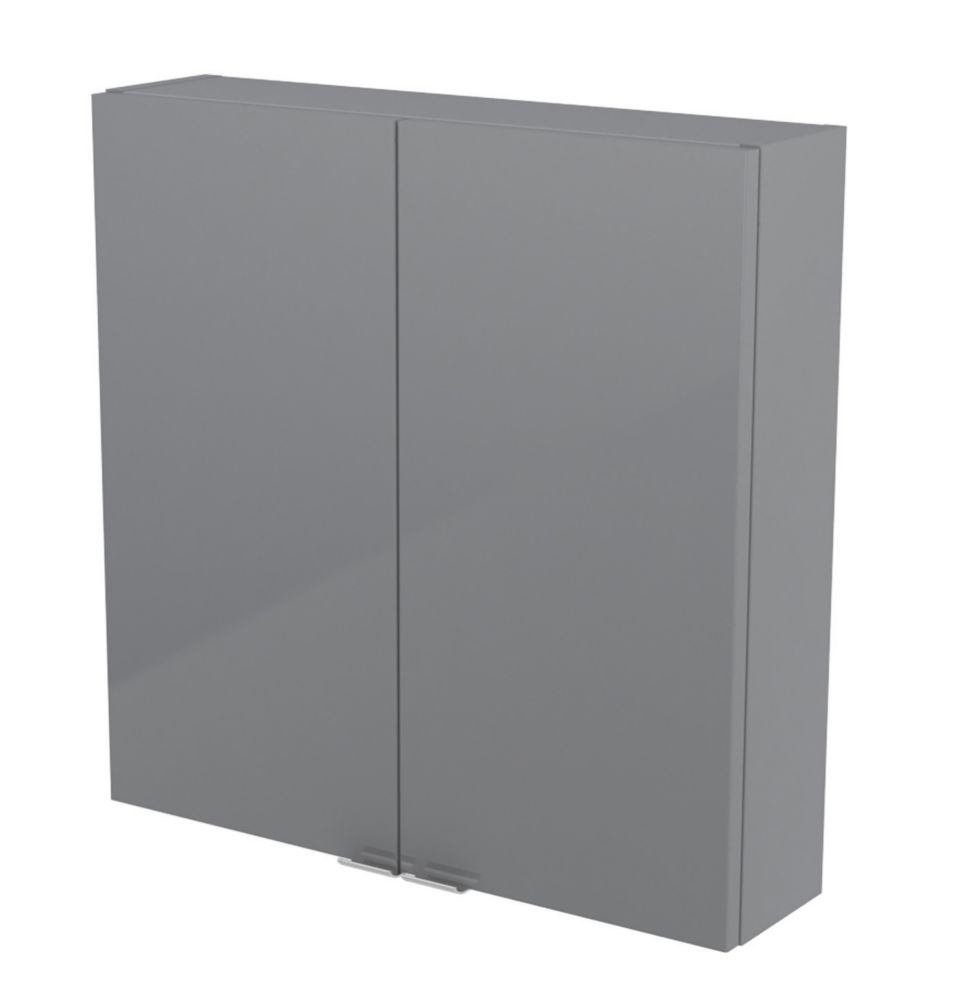 Imandra Bathroom Grey Gloss 600mm x 150mm x 600mm Screwfix