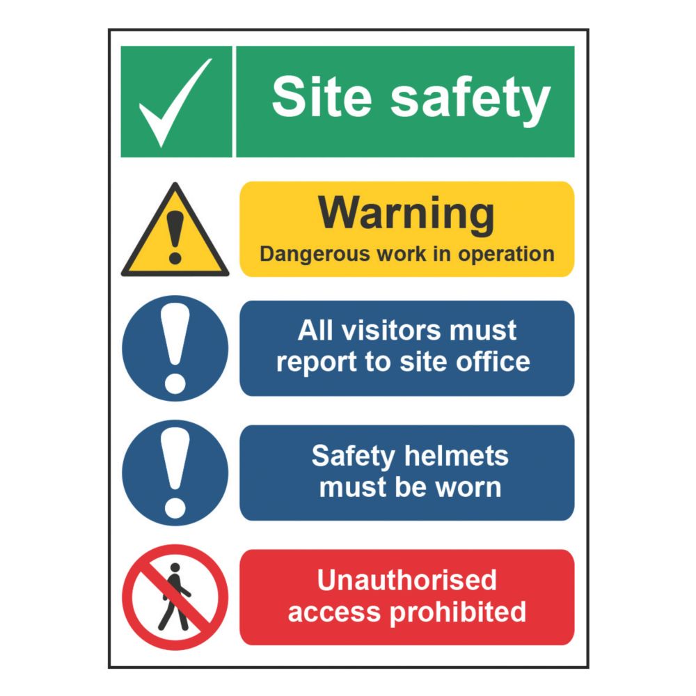 "Site Safety" Notice 400mm x 300mm