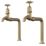 ETAL Alton Bib Cross Head Taps Brushed Brass 1 Pair