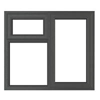 Crystal  Right-Hand Opening Double-Glazed Casement Anthracite Grey uPVC Window 1190 x 1115mm