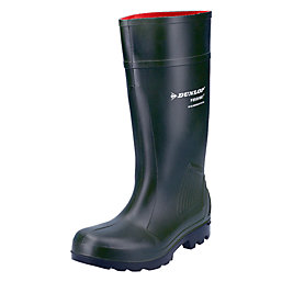Dunlop Purofort Professional Metal Free  Non Safety Wellies Green Size 8