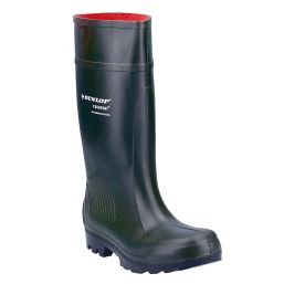 Dunlop Purofort Professional Metal Free  Non Safety Wellies Green Size 8