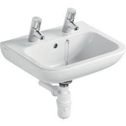 Armitage Shanks Portman 21 Hand Rinse Washbasin with Overflow 2 Tap Holes 500mm