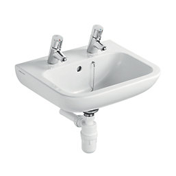 Armitage Shanks Portman 21 Hand Rinse Washbasin with Overflow 2 Tap Holes 500mm
