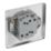 LAP  20A 16AX 2-Gang 2-Way Light Switch  Brushed Stainless Steel with Black Inserts