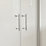 Framed Quadrant 2-Door Shower Enclosure Left & Right-Hand Opening Polished Silver 900mm x 900mm x 1850mm