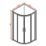 Framed Quadrant 2-Door Shower Enclosure LH&RH Polished Silver 900mm x 900mm x 1850mm