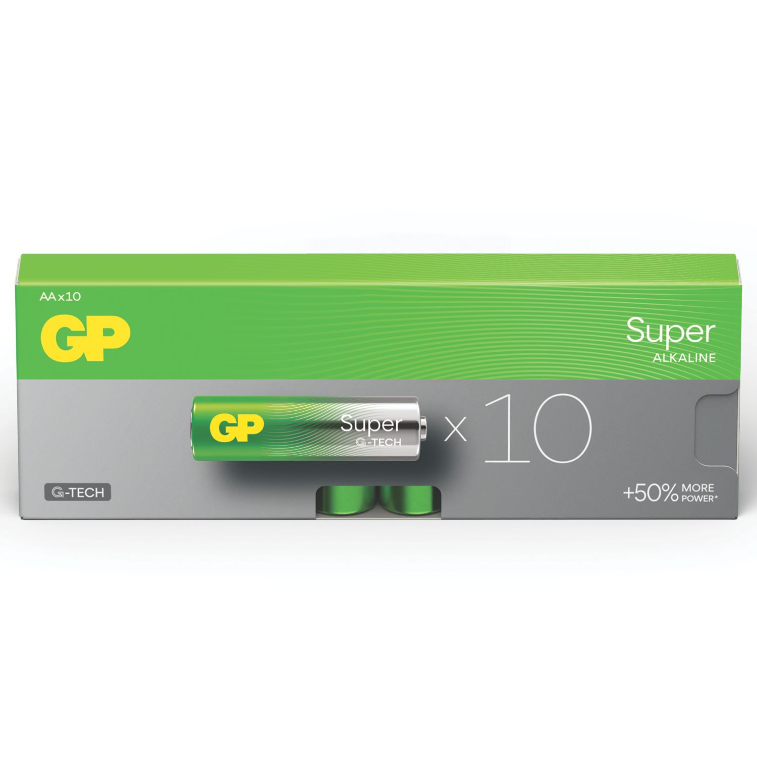 GP Batteries Super AA 1.5V Alkaline Batteries 10 Pack (467RM)