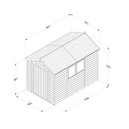 Forest Timberdale 6' 6" x 10' (Nominal) Apex Tongue & Groove Timber Shed