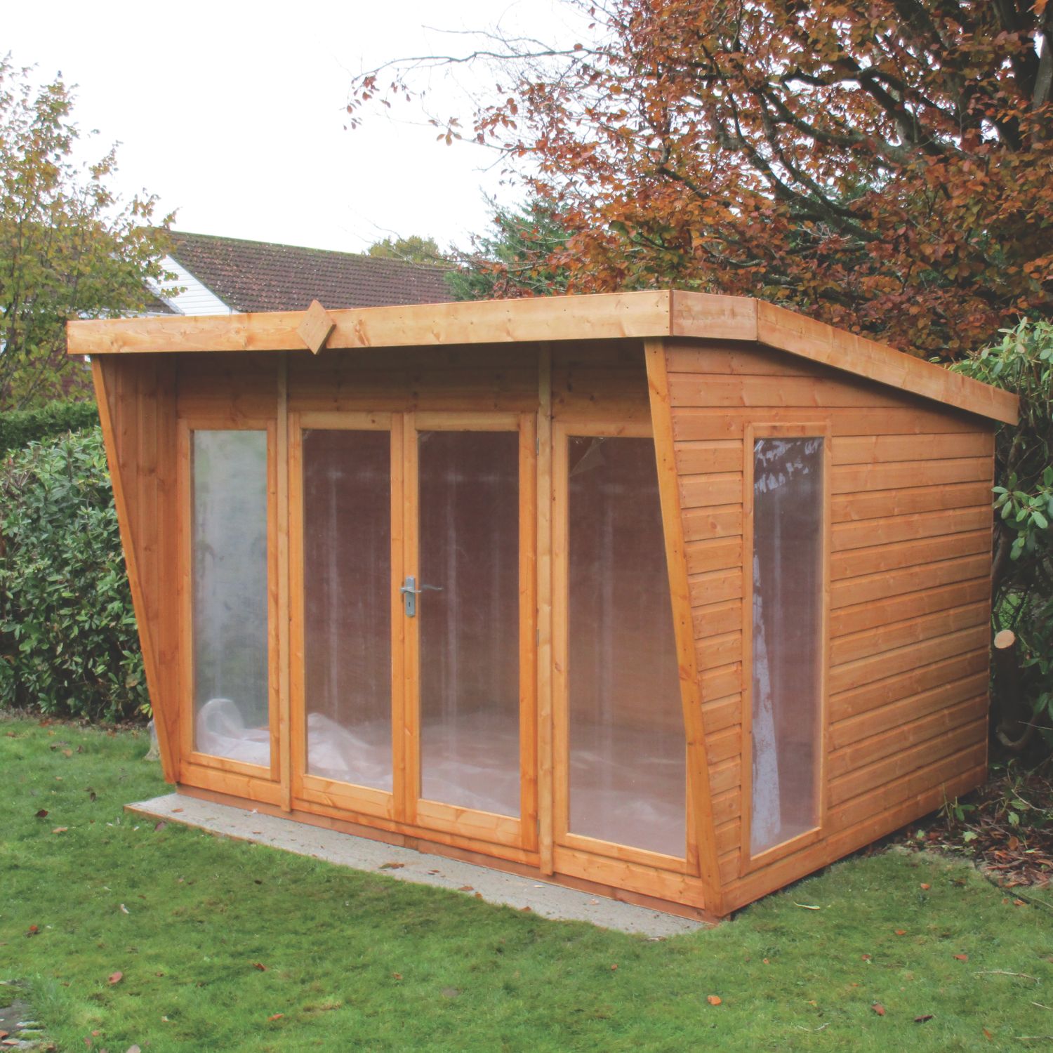 Shire Highclere 10' x 10' (Nominal) Pent Timber Summerhouse (467TJ)